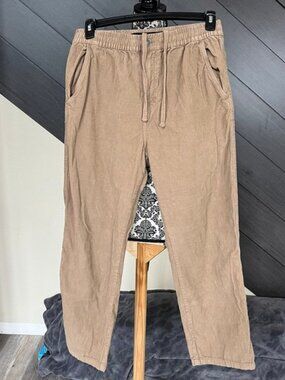 Elastic Worker‎ Pants Corduroy Khaki Pants